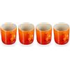 LE CREUSET Set 4 tazze Mug London in gres vetrificato, 350 ml, Arancione, 79113350900000