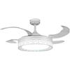 M LEDME Lampadario Ventilatore da soffitto White Aqua 36W illuminazione Led regolabile con telecomando M LEDME