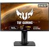 ASUS TUF Gaming VG259QR Monitor Gaming 24.5", FullHD (1920x1080), 165Hz, Tempo di Risposta 1ms, G-SYNC, Extreme Low Motion Blur, Flicker Free, Riduzione Luce Blu, Funzione GamePlus, Regolabile, Nero