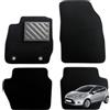 MTC Automotive Tappetini Ford Fiesta VI MK6 2008-2011, Su Misura, Set 4 Pezzi | Tappetini Fiesta VI Neri con Battitacco in Gomma Rinforzata, Antiscivolo, Bottoni di Fissaggio