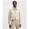 BOSS BLACK Boss Cappotto bouclé con zip doppia Open White Donna