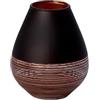 Villeroy & Boch Manufacture Swirl Vaso Piccolo, Cristallo, Nero/Bronzo, 12 cm