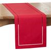SARO LIFESTYLE 9738.R14120B Hadleigh Collection - Runner da tavola con orlo a laser, 100% poliestere, colore: Rosso