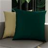 PETTI Artigiani Italiani - Coppia di Federe Cuscino 80x80 cm in Microfibra, Cuscini Arredo Camera da Letto, Divano, Set 2 Fodere Copricuscino, Federa Double Face Tortora Verde