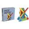 Miniland - Pegy Bricks: Windy Mill - Gioco di costruzione per bambini con 22 pezzi per assemblare un mulino con pale rotanti, stimola la creatività e la motricità, dai 2 anni