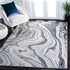 Safavieh Tappeto Contemporaneo per Soggiorno, Sala da pranzo, Camera da letto - Amelia Collection, A Pelo Corto, Grigio e Blu, 91 X 152 cm