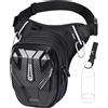 Eshow Marsupio Gamba Moto Impermeabile, Borsa Cosciale Espandibile con Fibbia Bo