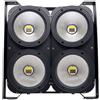 BLINDER ACCECATORE RGBW DJ STROBO DMX COB LED 4x100W PROIETTORE LUCI PALCOSCENIC