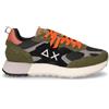 SUN68 Jaki Outdoor Sneaker In Pelle E Tessuto Militare Scuro - Uomo - Militare Scuro