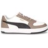 PUMA Caven 2.0 Sneaker In Ecopelle Taupe Nero Bianco - Uomo - Taupe Nero Bianco