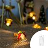 Wisdom Catena decorata con 20 campanelline luminose a Led Bianco Caldo 2 metri a batteria e autospegnimento Wisdom