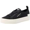 Calvin Klein Jeans Donna Sneakers Vulcanizzate Flatform Low Scarpe, Nero (Black/Creamy White), 38