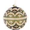 Bizzotto Sfera di Natale Beloved D 150 Mm Vetro Verde con Brillanti e Perle