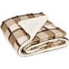 Bizzotto Plaid di Natale Laurence Quadri 130 x 160 Cm Marrone