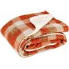 Bizzotto Plaid di Natale Laurence Quadri 130 x 160 Cm Arancione