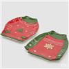 EDG Enzo De Gasperi Vassoio Maglione di Natale Ass. H 3 Cm L 29 Cm L 24 Cm Green Red 1 Pz