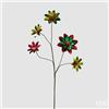 EDG Enzo De Gasperi Gerbera Metal Ramo x5 di Natale H 56 Cm Green Red