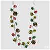 EDG Enzo De Gasperi Gerbera Metal Festone di Natale L 182 Cm Green Red