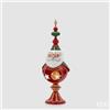 EDG Enzo De Gasperi Decoro Babbo Natale Led H 53 Cm D 16 Cm Green Red