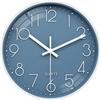 VIKMARI Orologio da Parete Moderno Semplice 25 cm Silenzioso Blu a Pila Orologio Decorativo per Bambini Salotto Camera da Letto Cucina Ufficio Bagno (Blu)