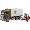 BRUDER SPIELWAREN SCANIA CAMION UPS CON MULETTO E ACCESSORI 03582 BRUDER SPIELWAREN GIOCATTOLO + 3 ANNI