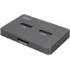 DIGITUS M.2 SSD Docking Station - per SSD NVMe e SATA fino a 4 TB - Lettore di schede SD Express - USB-C 3.2 Gen2 10 Gbit/s - per 2242, 2260, 2280, 22110 - Hot-Swap - Nero