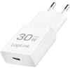 LogiLink PA0347 - Caricatore USB-C GaN (nitruro di gallio) (PD), 30 W