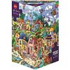 Heye- Puzzle in Scatola Triangolare Berman Happytown, 1500 Pezzi, VD-29744