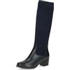 CAPRICE Stivali da donna con tacco a blocco gambale elasticizzato, Blu (Ocean Comb), 37 EU