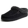Dearfoams Microfiber Suede Clog with Whipstitch, Pantofole Uomo, Nero, 7-8