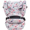 JYOKO KIDS Rivestimento per seggiolino auto in cotone compatibile con Cybex Pallas G I-SIZE (Fodera, DINO PARTY)