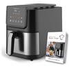 Boston Tech® Friggitrice ad Aria Master Fryer 5L | Air Fryer 1500W + 5 Programmi + Controllo Touch + Temperatura Regolabile | Cestello in Ceramica senza PFAS + 35% di Capacità in Più + Timer Integrato