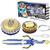 INFINITY NADO trottola in metallo, Battle Tops lanciatore, trottole per bambini da 5 6 7 8 9 10 11 12 anni, Advanced Pack Fury Wave Dragon