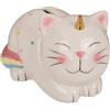 BLUECHOLON Salvadanaio Gatto Unicorno Ceramica. Salvadanaio Unicorn Cat originale con coper