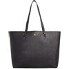 Lauren Ralph Lauren Borsa A Spalla Da Donna Marchio, Modello Karly 431911655, Realizzato In Pelle. Nero