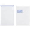 Noa Home Deco 50 pezzi C4 A4 bianco, con finestra, autoadesivi, con striscia adesiva, stampa interna con cifratura 120 g/m, formato 229 x 324 mm, busta, busta, negozio