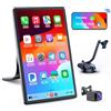 Avylet Carplay Andriod Auto 8'',Schermo per Auto conTelecamera 1080P,Car play Supporto Magnetico,Schermo Verticale/Orizzontale,Controllo Vocale,Aggiornamenti OTA,GPS,Bluetooth,Mirror Link,FM,AUX,WiFi