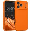 kwmobile Custodia Compatibile con Apple iPhone 17 Pro Max Cover - Back Case per Smartphone in Silicone TPU - Protezione Gommata - arancia fruttata