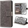 CASEONJAN Cover per Xiaomi Redmi Note 11 Pro 4G/5G, Pelle PU Custodia a portafoglio con scomparti per Slot Schede, Antiurto Flip Caso Cover per Redmi Note 11 Pro 4G/5G (Grigio)