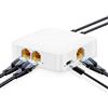 YuLinca Splitter Ethernet da 1 a 4 Gigabit, 100/1000 Mbps, hub di rete RJ45 Internet LAN splitter con cavo USB, per cavi Cat5/5e/6/7/8