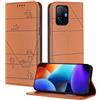 XINYEXIN Custodia per Xiaomi 11T Pro 5G / Xiaomi 11T 5G, Cover a Libro in Pelle PU con Blocco RFID, Slot per Carte, Supporto, Protezione Completa Antiurto - Marrone