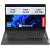 Lenovo - Notebook 15.6 Pollici V15 G4 IRU, Pc Portatile Professionale Windows 11 Pro, Intel Core I5-13420H, Ram 16GB DDR4, 512GB SSD NVMe - Laptop Grafica Intel UHD, Computer Audio Dolby, Schermo FHD