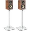Rfiver 68cm Surround Supporto universale per diffusori da pavimento, supporto per diffusori satellite e rack con gestione dei cavi, supporto per diffusori surround da 10 kg 1 coppia,Marmorizzato