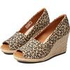 Toms Sandalo da Donna Michelle, Naturale Strutturato Piccolo Leopardo, 38 EU