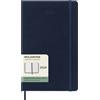 Moleskine Agenda Settimanale con Spazio per Note 12 Mesi 2024, Agenda 2024, Formato Large 13x21, Copertina Rigida e Chiusura Elastica, Colore Blu Zaffiro
