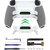 CHARM FOCUS Kit di rimappatura con 4 paddle posteriori per controller PS5 BDM-030/040/050, cover modificabile fai da te per controller PS5 con pulsanti posteriori, impugnatura gommata, Bianco