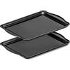 DecorRack Confezione da 2 teglie antiaderenti, 35 x 25 cm, teglie e teglia per biscotti, resistenti da forno per forno (confezione da 2)