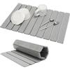 Bourske Tappetino scolapiatti grande per bancone della cucina, 60 x 39 cm, ecologico, tappetino istantaneo, terra di diatomacea, tappetino assorbente per l'acqua, tappetino pieghevole e ad asciugatura