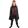Chaks - Costume da vampiro per bambini, mantello reversibile con colletto in nero e rosso, accessori per Halloween e Carnevale
