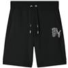 FREDDY Shorts Donna Bermuda in Modal con Risvolto e Logo Strass